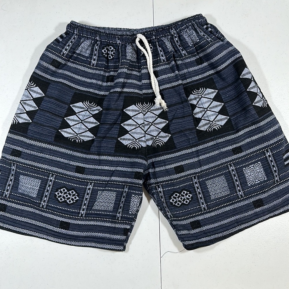 Unbranded Men's Navy Patterned Athletic Shorts